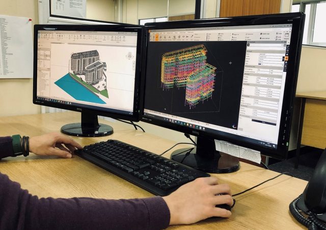 TEKLA and Revit software of Manchester Waters Block A and B steel frame