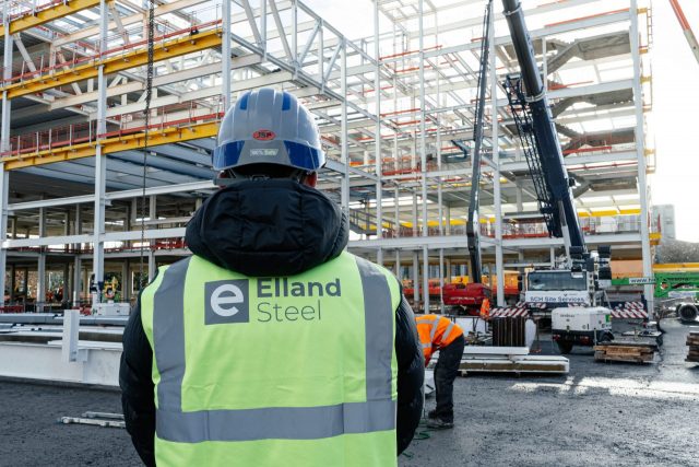 Elland Steel team on site at University of Salford SEE building