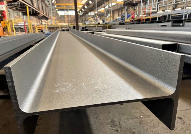 Steel beam in factory