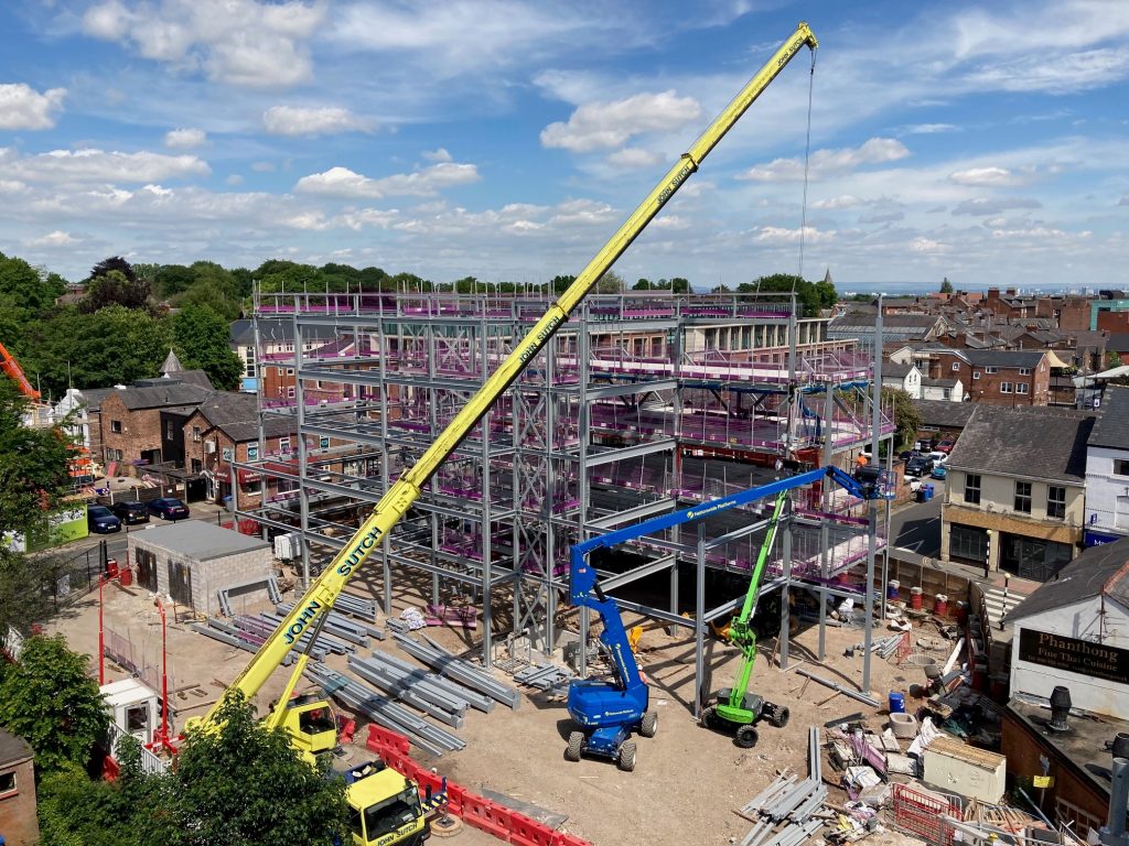 Cranes at Chapel Square Building Construction