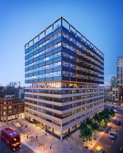 Concrete and steel office building