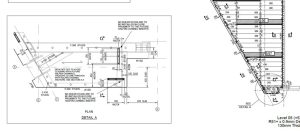 Engineering drawing showing structural details